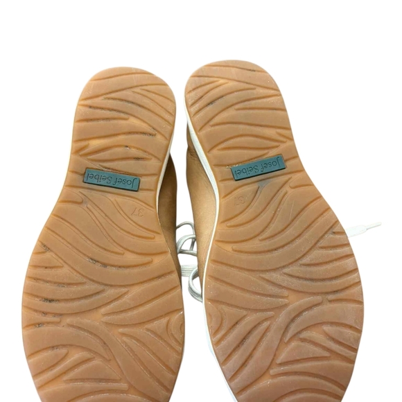 Josef Seibel Low Top Caramel-Coloured Leather Sneakers Size 37EUC - Picture 6 of 9